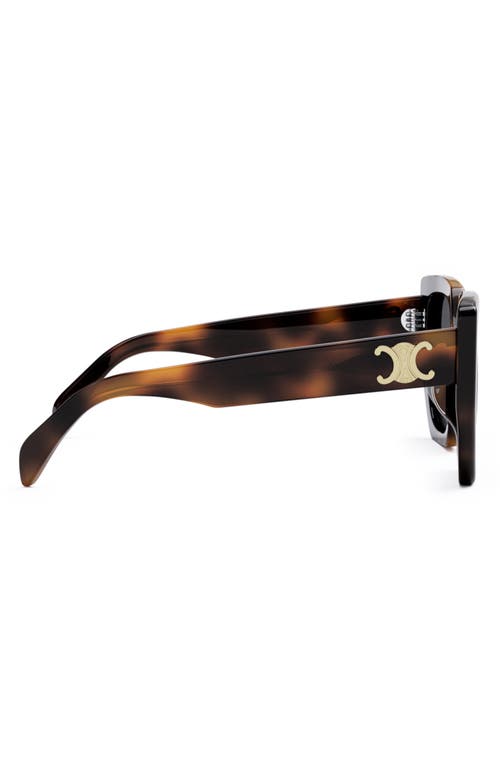 Celine Triomphe 55mm Butterfly Sunglasses In Blonde Havana/smoke