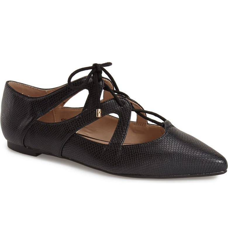 Topshop 'Fickle' Pointy Toe Ghillie Flat (Women) | Nordstrom