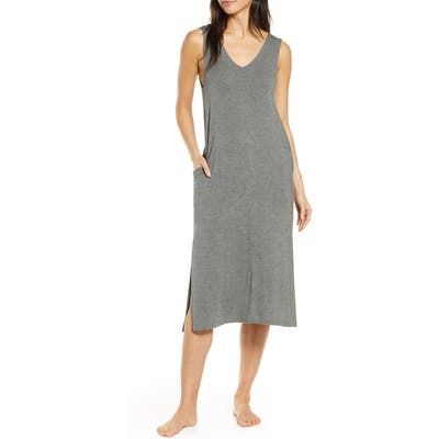 Nordstrom Moonlight Tank Nightgown, Grey