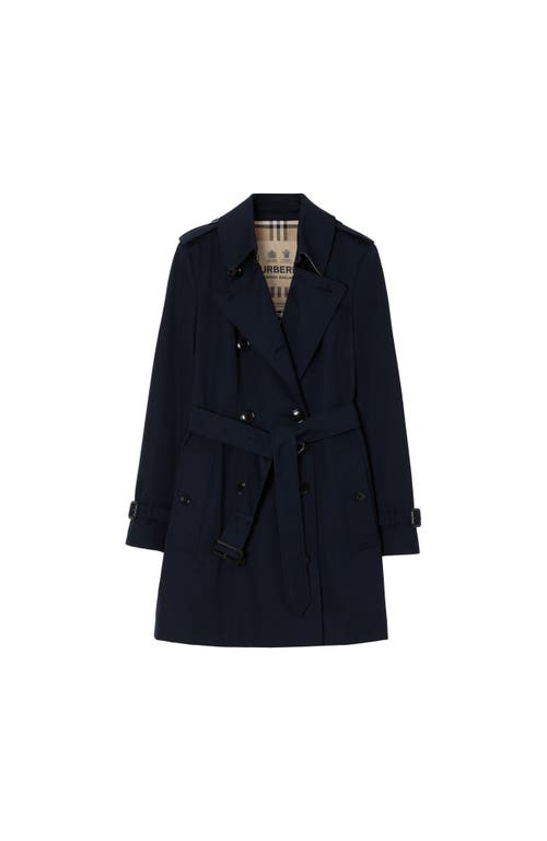 Shop Burberry Short Chelsea Heritage Trench Coat In Coal Blue