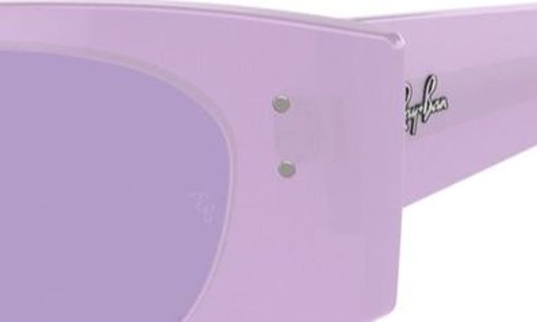 Ray Ban Kat 49mm Small Rectangular Sunglasses In Violet