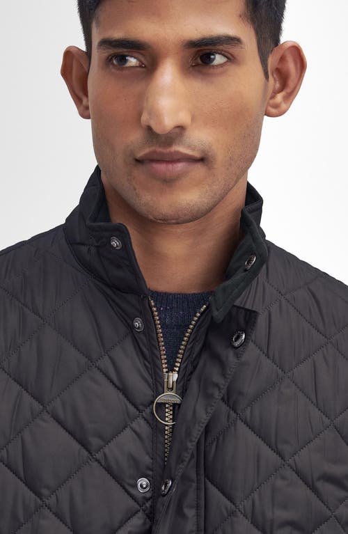 Shop Barbour New Lowerdale Quilted Gilet Vest In Charcoal