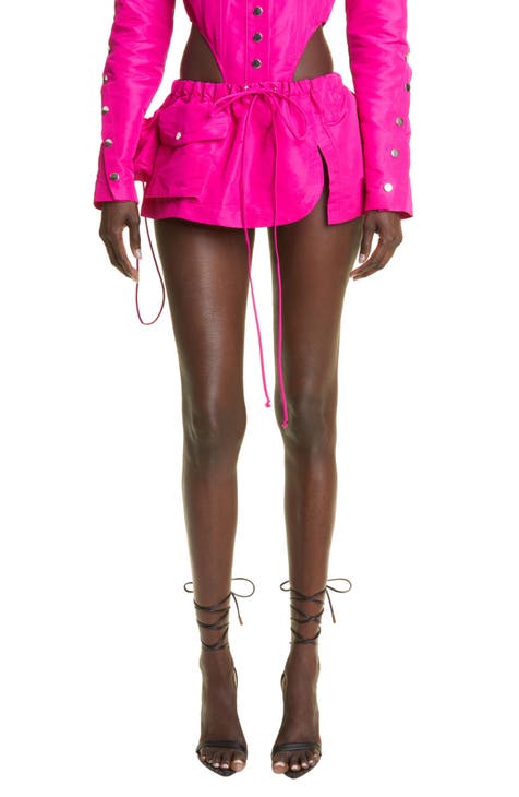 Laquan Smith Criss Cross Cutout Leather Dress sz M Black $2200