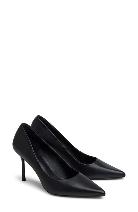 Leather Pointed Toe Pump (Women)