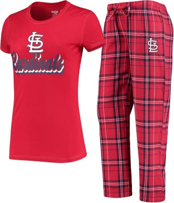 Women's St. Louis Cardinals Concepts Sport Red Ethos T-Shirt & Pants Set