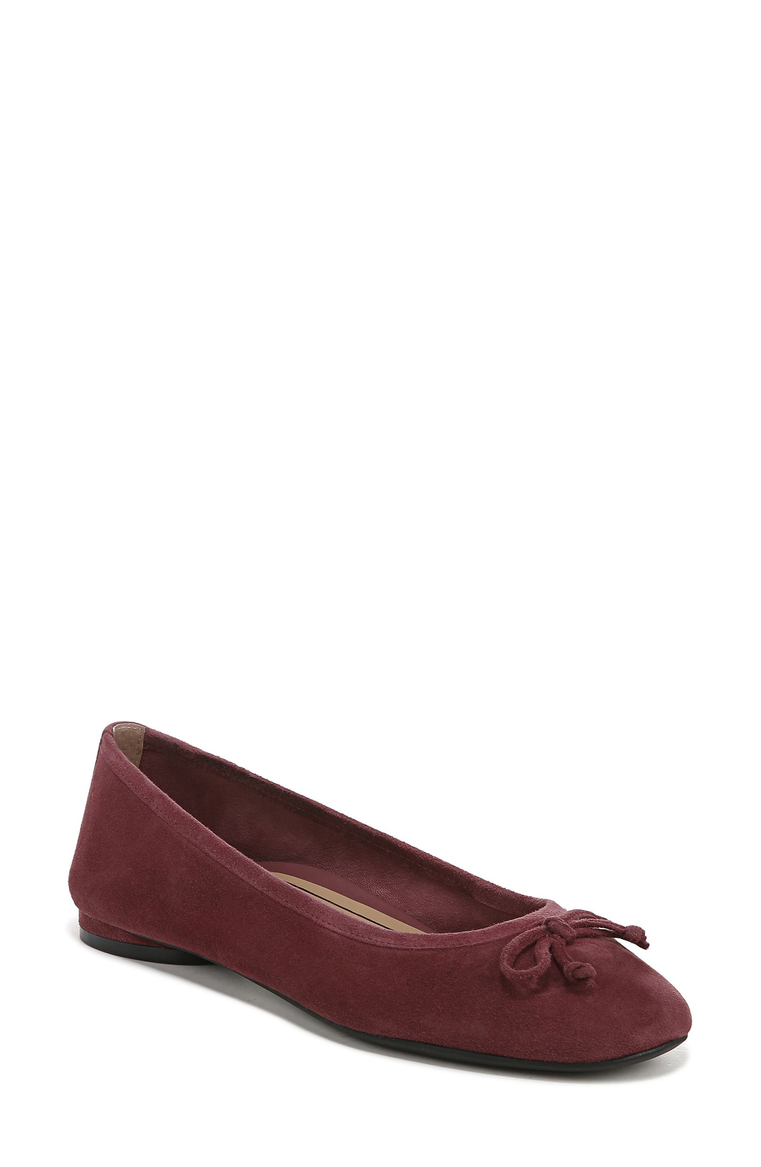 burgundy flats