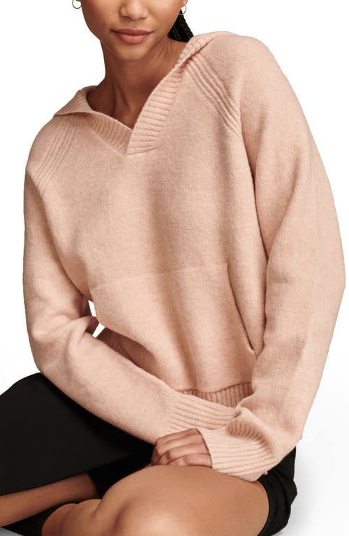 Shop Lucky Brand Sweater Hoodie In Rose Smoke