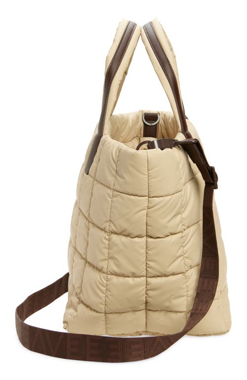 Veecollective Medium Porter Quilted Tote In Faded Yellow