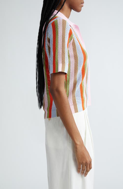 Shop Stine Goya Darcy Stripe Open Stitch Sweater In Multi Stripe