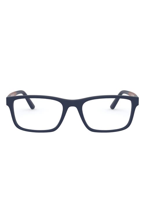 Ralph Lauren 55mm Rectangular Optical Glasses in Matte Navy