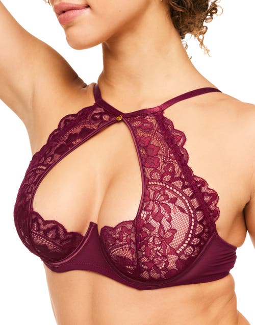 Shop Adore Me Talulah Unlined Balconette Bra In Dark Purple