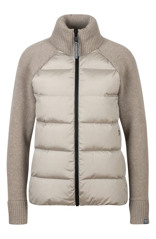 Acletta Knit Contrast Puffer Jacket in Fawn