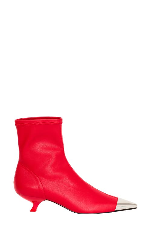 Katy Perry The Micro Heel Stretch Bootie In Bright Red