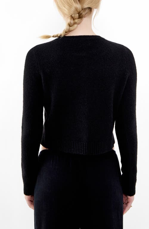 Shop Bdg Urban Outfitters Cozy Crewneck Cardigan In Black