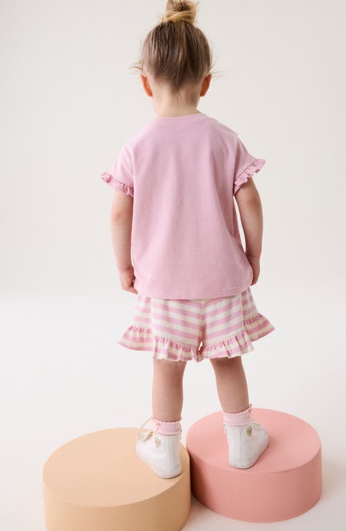 Next Kids' Ruffle Bunny Top & Shorts Set In Pink