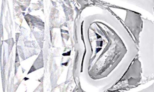 Delmar Sterling Silver Oval Lab Created Moissanite Stud Earrings In Silver