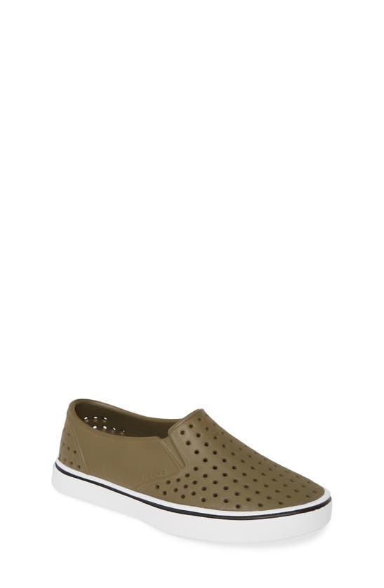 Native Shoes Babies' Miles Slip-on Sneaker In Ulti Green/ Shell White