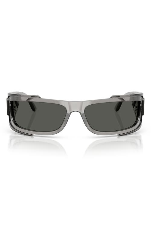 Versace 67mm Rectangular Sunglasses In Grey