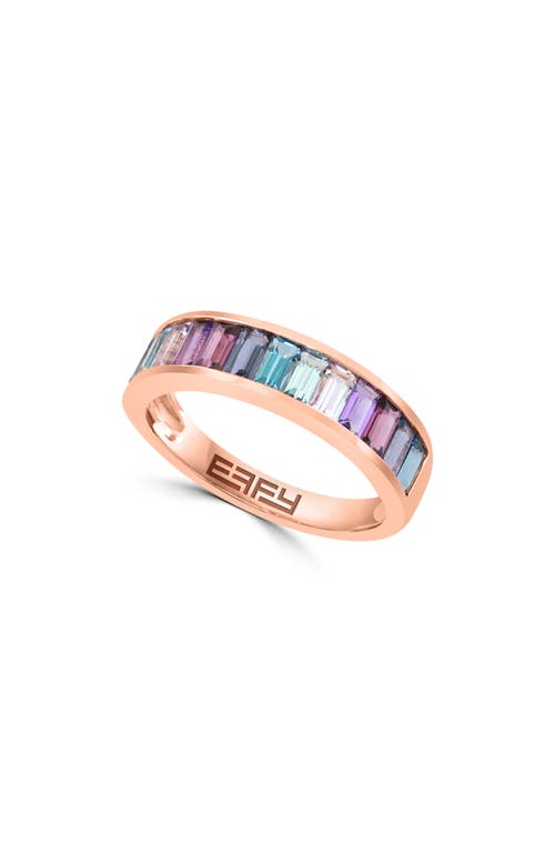 Effy 14k Rose Gold Gemstone Ring In Rose Gold/multi