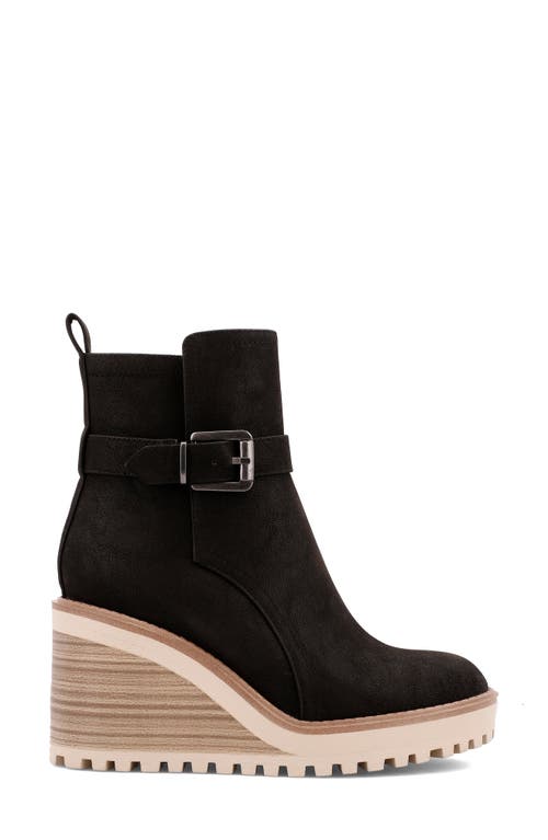 Mia Cleste Wedge Bootie In Black