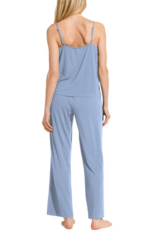 Shop Eberjey Giselle Stretch Modal Pajamas In Wedgewood Blue/ivory