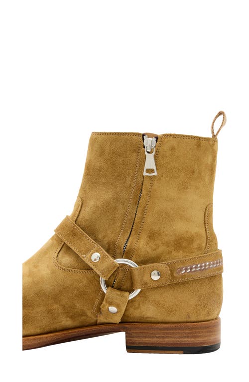 John Varvatos Regent Harness Chain Zip Boot In Tan