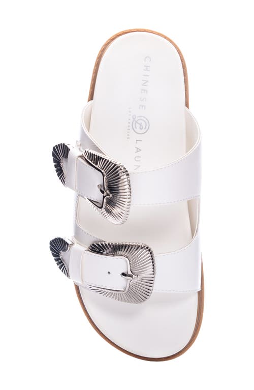 Chinese Laundry Ramsie Slide Sandal In White