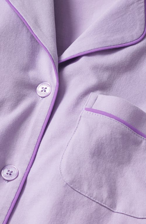 Shop Petite Plume Luxe Pima Cotton Short Pajamas In Purple