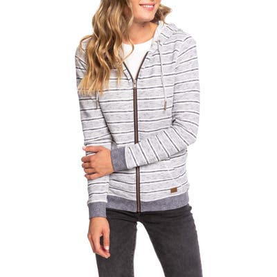 Roxy Trippin Stripes Zip Hoodie, Blue
