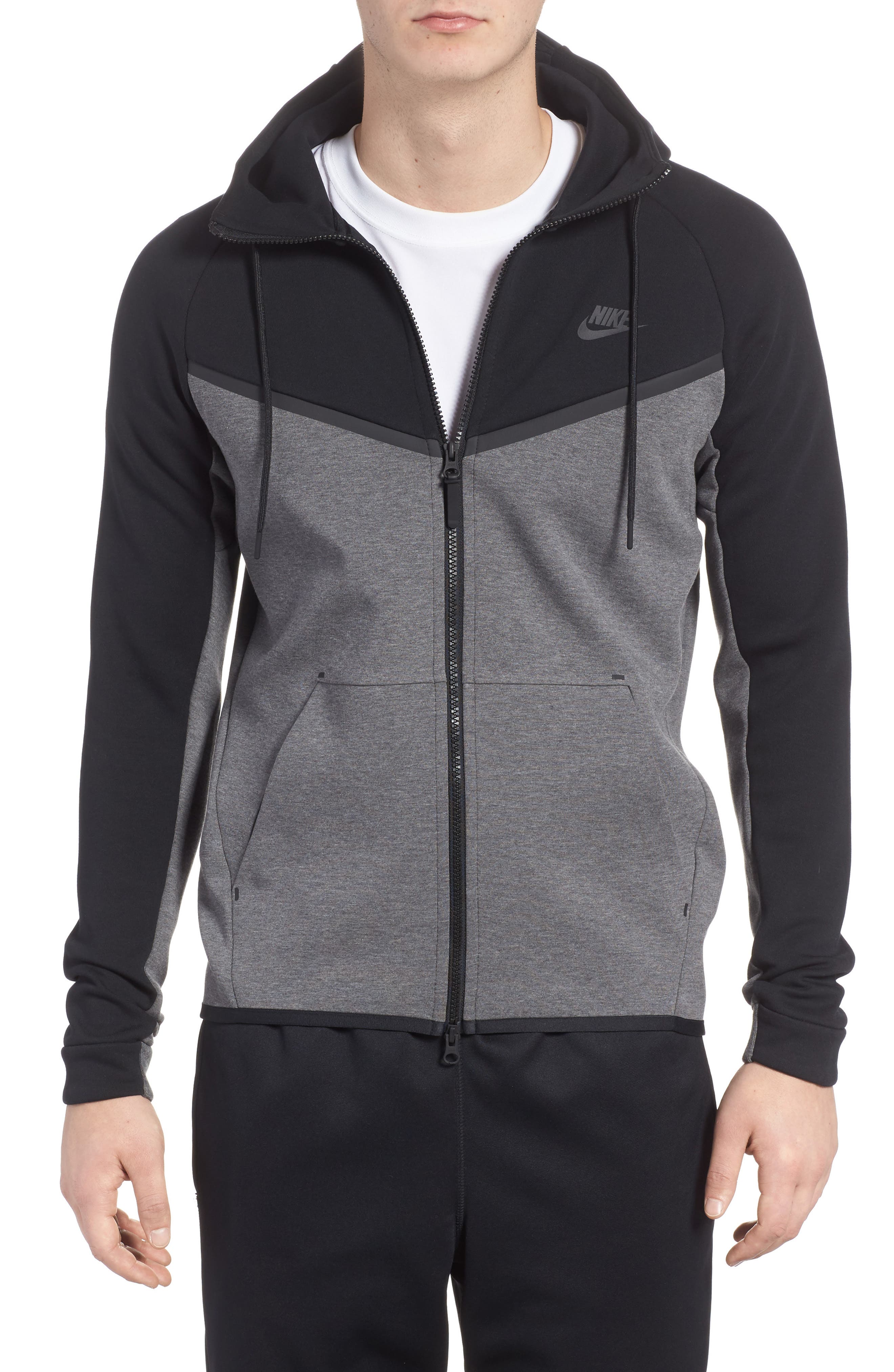 nike tech fleece grey and black