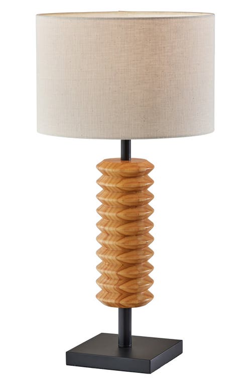 ADESSO LIGHTING Judith Table Lamp in Natural Wood With Black Finish at Nordstrom