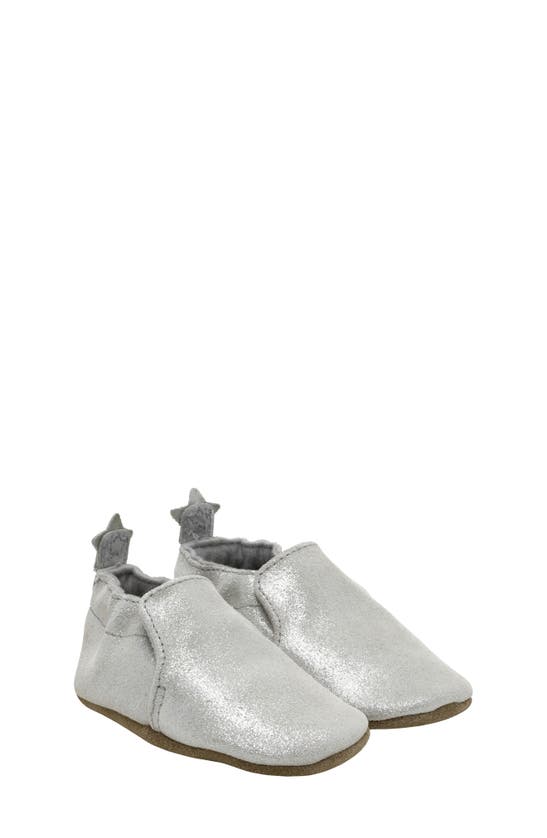 Robeez Shimmer Crib Shoe In Silver