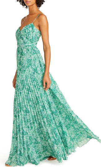 ML Monique Lhuillier Sylvia Pleated Chiffon Gown | Nordstrom