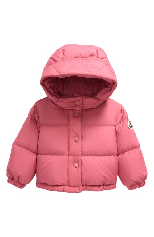 Shop Moncler Kids' Laurie Hooded Down Puffer Jacket In Pink