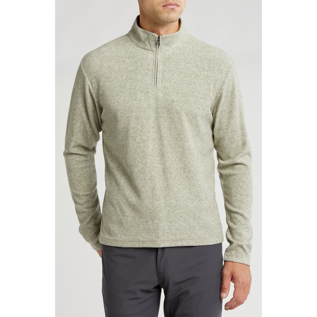 Vintage 1946 Heather Chenille Quarter Zip Pullover In Frosty Green Heater