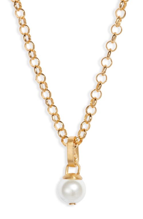 Shop Dean Davidson Manhattan Pendant Necklace In Pearl/gold