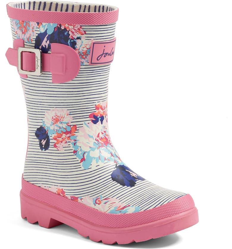 Joules Mid Height Print Welly Rain Boot (Toddler, Little Kid & Big Kid ...