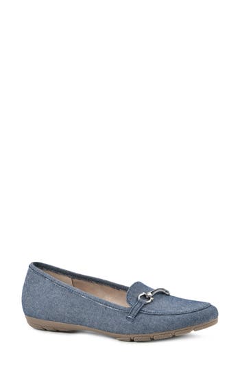 Shop Cliffs By White Mountain Glowing Bit Loafer In Denim Blue/fabric