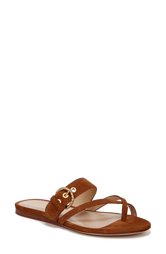 Shop Veronica Beard Salva Slide Sandal In Caramel