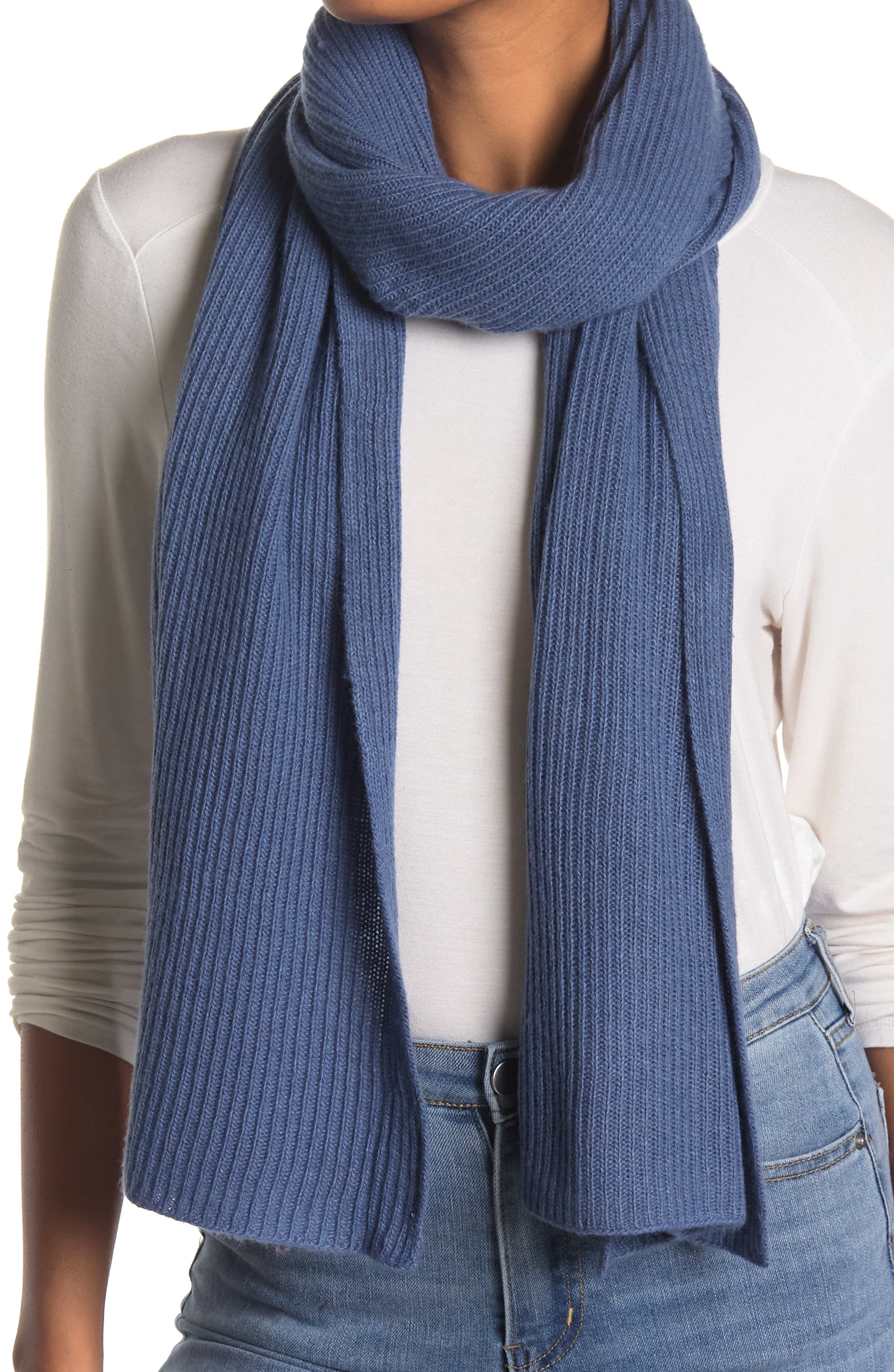 Portolano Ribbed Knit Wrap Scarf 