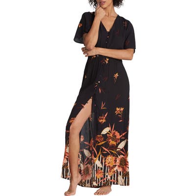 Billabong Autumn Breeze Maxi Dress, Black