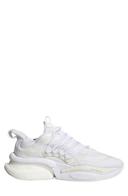 Shop Adidas Originals Adidas Alphaboost V1 Running Shoe In White/white/chalk White