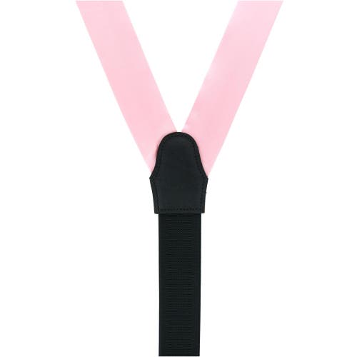 Trafalgar Big & Tall Sutton Solid Silk Formal End Suspenders In Pink
