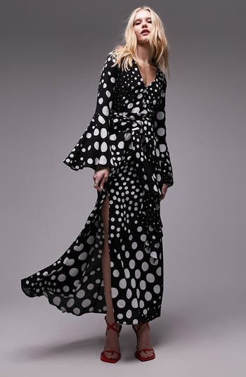 Topshop polka clearance dot wrap dress