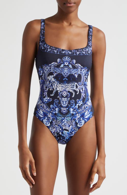 Camilla Delft Dynasty D-Cup Underwire One-Piece Swimsuit at Nordstrom,