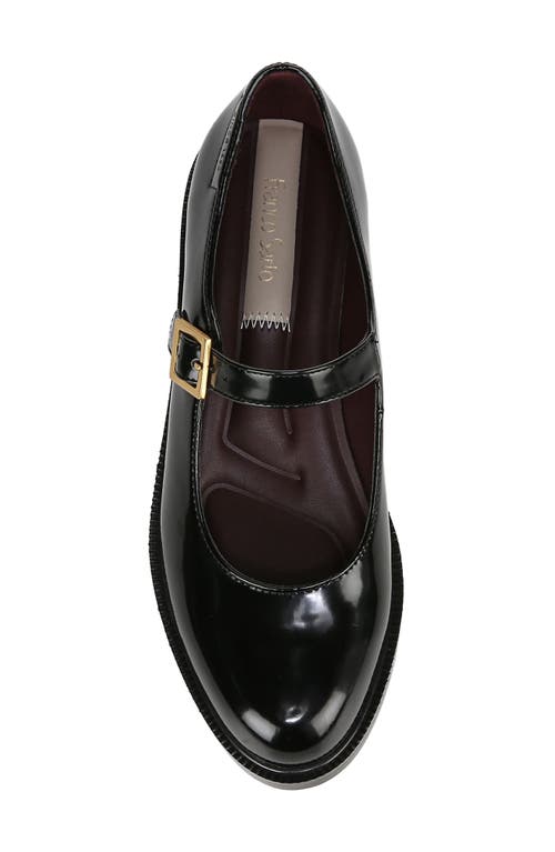 Franco Sarto Melfi Mary Jane Block Heel Flats In Black
