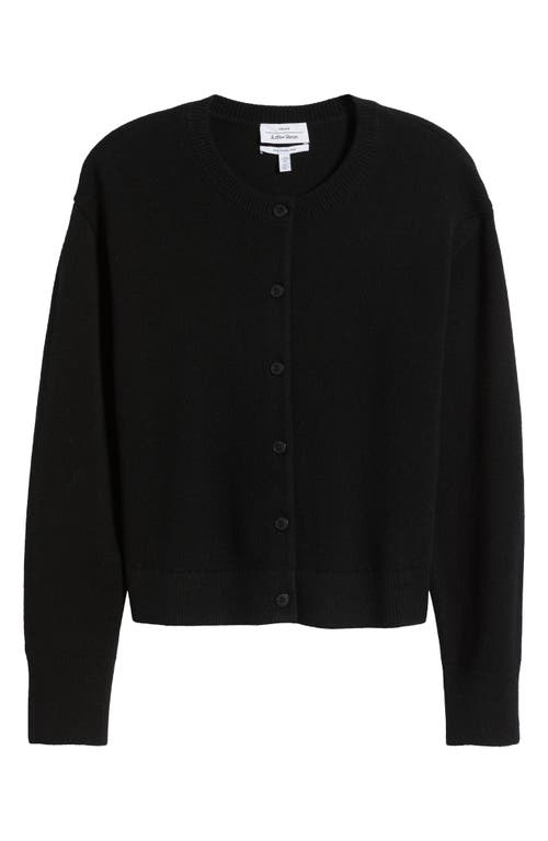 Shop & Other Stories Boxy Wool Cardigan In Black Dark