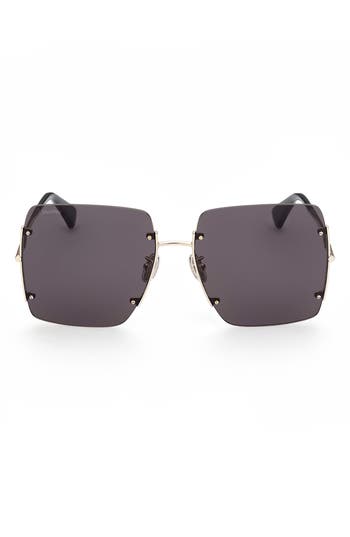 Max Mara 60mm Geometric Sunglasses In Gray