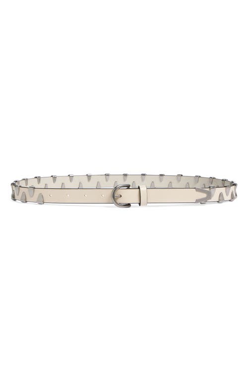 Rag & Bone Spire Clamp Leather Belt In Antique White