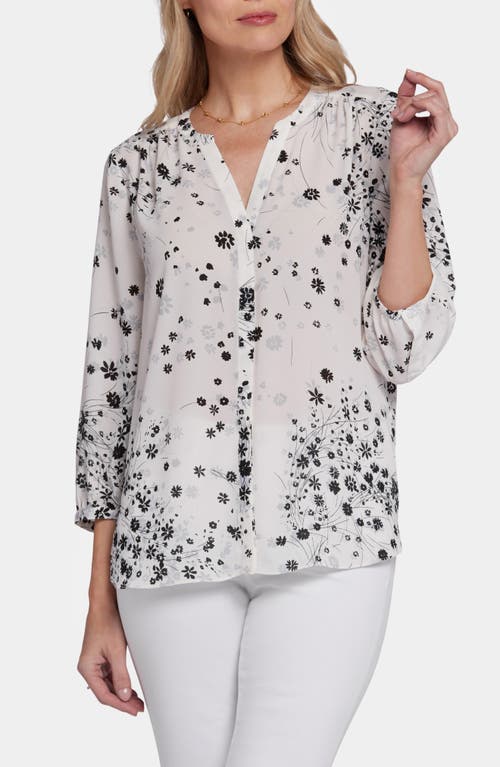 Nydj Pintuck Blouse In White
